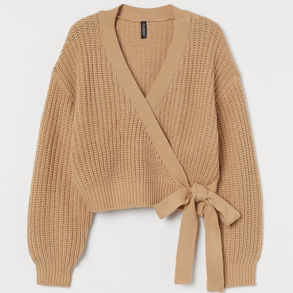 NWOT knit wrapover sweater